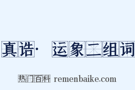 真诰·运象二组词是什么意思的图片